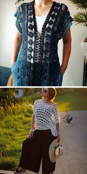 Crochet Patterns Womens Tops, Bobble Stitch Crochet Blanket, Crochet Blouse Free Pattern, Granny Square Crochet Patterns Free, Crochet Ladies Tops, Crochet Tops Free Patterns, Crochet Summer Tops, Beginner Crochet Projects, Crochet Tunic