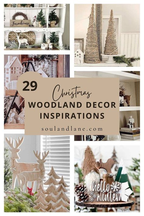 Embrace the enchantment of a woodland Christmas. With playful forest creatures and earthy tones, these decor ideas promise to transform your space into a festive haven reminiscent of nature's serene beauty. Natural Woodsy Christmas Decor, Woodland Theme Christmas Decorations, Christmas Woodland Decor, Woodland Creature Christmas Tree, Woodlands Christmas Decor, Winter Forest Christmas Decor, Nature Inspired Christmas Decor, Christmas Woodland Theme, Woodland Christmas Decor Ideas