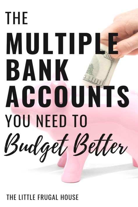 The Multiple Bank Accounts You Need to Budget Better - The Little Frugal House Multiple Checking Accounts, Multiple Bank Accounts For Budgeting, Types Of Bank Accounts To Have, Money Calendar, Multiple Bank Accounts, Easy Budgeting, Multiple Accounts, Saving Methods, Budget Challenge