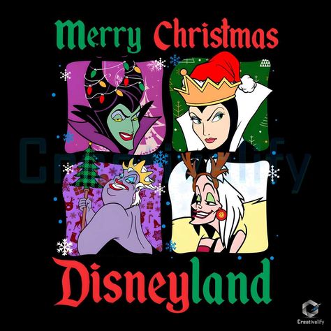 Disney Villains Christmas, Disney Merry Christmas, Dr Seuss Day, Unique Christmas Cards, Holiday Attire, Holiday Projects, Disney Christmas, Disney Villains, Christmas Joy