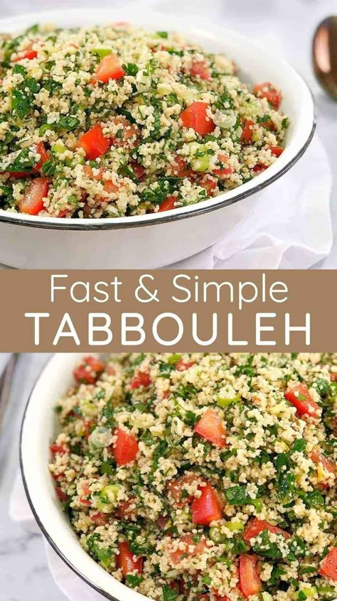 Tabouli Salad Recipe, Tabouli Recipe, Couscous Salad Recipes, Tabbouleh Recipe, Bulgar Wheat, Parsley Salad, Wheat Recipes, Couscous Recipes, Couscous Salad