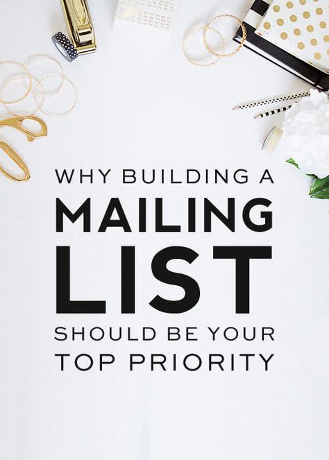 Building a mailing lists should be your top priority - learn why Email Marketing Business, Email Marketing Inspiration, Seo Blog, Email Marketing Newsletter, Email Marketing Design, Graphic Design Blog, Email List Building, Building Tips, Email Marketing Strategy