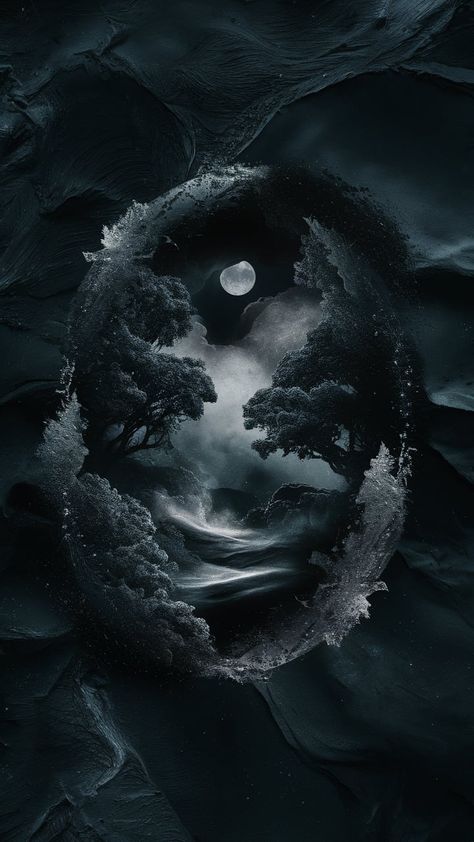 Transform your Android device with this mesmerizing dark aesthetic wallpaper. Featuring intricate silhouettes of ancient trees shrouded in mist, a moonlit landscape and cosmic textures, this captivating design is both soothing and intriguing. With hints of midnight blue and dark purple, it's the perfect backdrop for lovers of atmospheric art. Keywords: Dark Wallpaper, Aesthetic Background, Android Themes, Mystical Art. Midnight Theme, Dark Phone Backgrounds, Midnight Theme Wallpaper, Dark Mystic Aesthetic, Blue Mystical Aesthetic, Blue Gothic Wallpaper, Dark Blue Space Aesthetic, Dark Blue Moon Wallpaper, Mystic Backgrounds