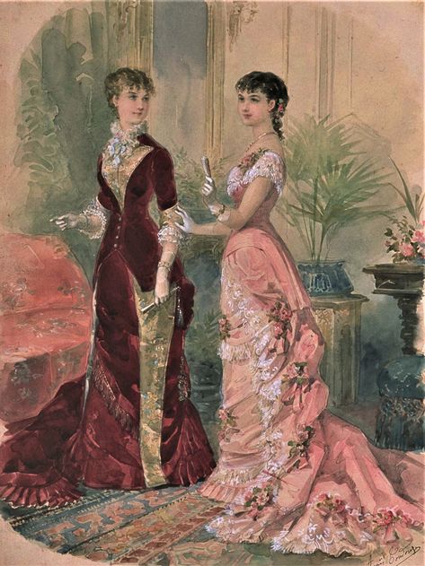 Fashion Plate - La Mode Illustree - 1879 Late 1870s Fashion, 1870s Fashion Poor, 1800s Fashion Aesthetic, 18s Fashion, 1870s Aesthetic, 1890s Aesthetic, 1880s Aesthetic, Late 1800s Fashion, 1870 Dress