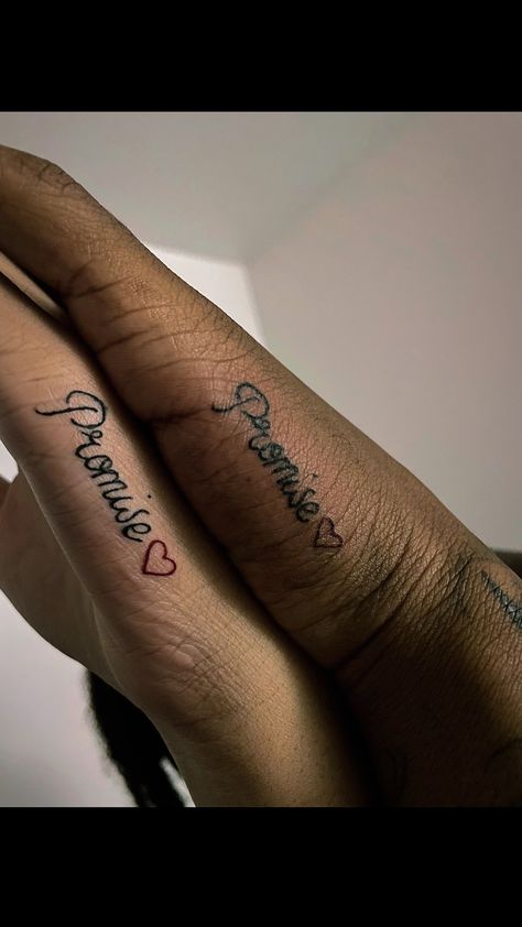 Matching Tattoos For Relationships, Cute Tatoos Ideas, Matching Tat Couple, Chase The Bag Tattoo, Matching Tattoos With Your Boyfriend, Black Couple Tattoo Ideas, Matching Tattoos On Hand, Matching Tats For Couples Black, Lover Boy Tattoo Ideas