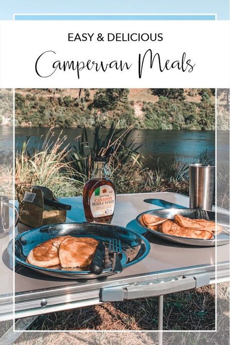 Campervan Meal Ideas, Campervan Cooking Recipes, Easy Campervan Meals, Vanlife Recipes, Campervan Meals, Van Meals, Campervan Cooking, Van Recipes, Campfire Meals