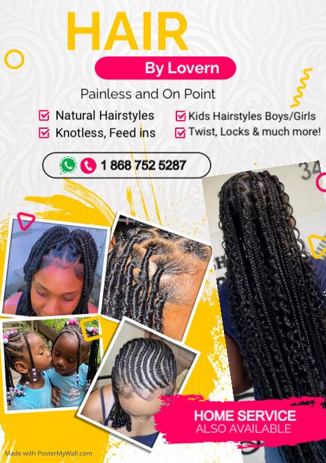 braids flyer Google Analytics, Online Ads, Braids, Design, Plaits