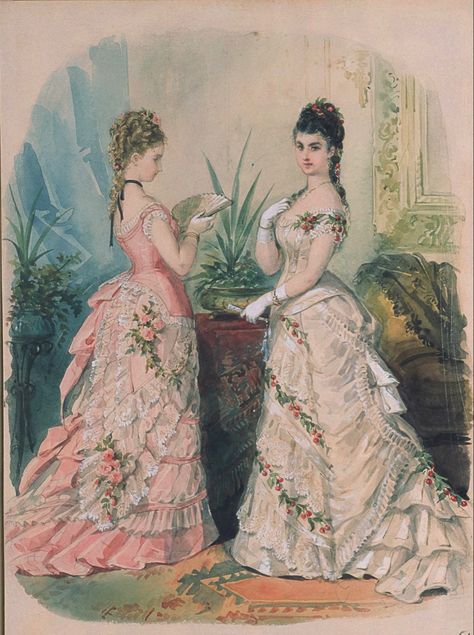 1870 Fashion, 1870s Dress, Victorian Fashion Plates, 1870s Fashion, Victorian Era Fashion, 1880s Fashion, Victorian Dresses, 1800s Fashion, Fashion Illustration Vintage