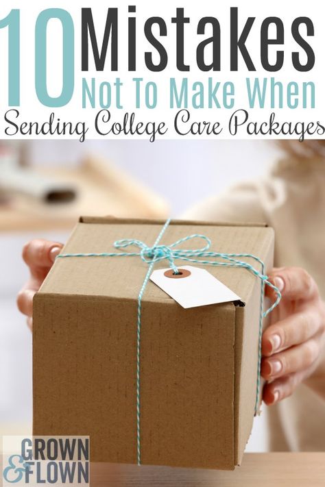 It's fun to send college care packages to your teen or young adult, but there are some dos and don'ts to make it a care package they'll love. Make sure not to make these 10 mistakes. #carepackageideas #carepackages #grownandflown #emptynest #collegelife #collegekids #college Freshman Care Package College, College Dorm Care Package Ideas, College Care Package Party Ideas, Care Package Party College Students, Best College Care Package Ideas, College Care Package Party, Care Package For College Girl, What To Put In A Care Package, College Care Packages For Daughter