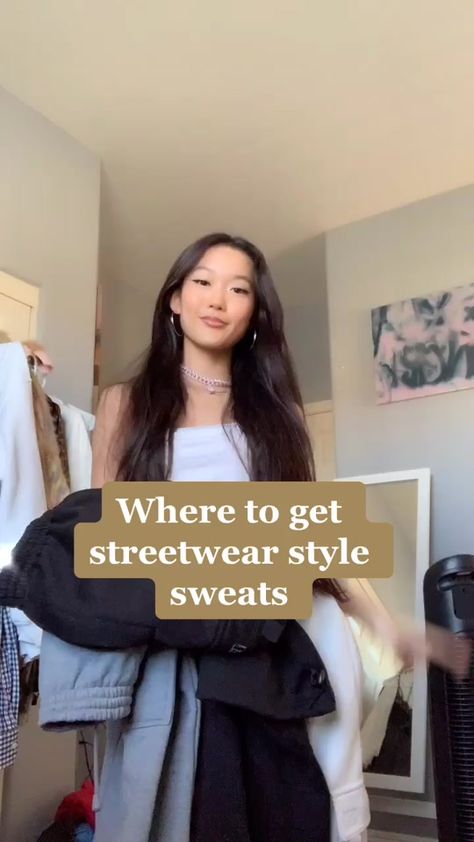 Where To Get Cute Sweatpants, Best Places To Get Sweatpants, Places To Buy Sweatpants, Feminine Oversized Outfit, Where To Get Sweatpants, Where To Buy Streetwear Clothes, Where To Buy Sweatpants, Where To Get Jeans, Sweatpants Skirt