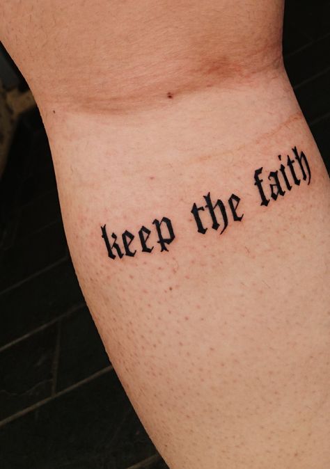 Keep The Faith Tattoo, Fan Tattoo, Faith Tattoo, Frank Iero, Keep The Faith, Tattoo Inspo, Tattoo Quotes, Tatting, Body Art