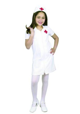 Charades Girls 7-16 Registered Nurse Costume - White - Xl Kids Nurse Costume, White Nurse Dress, Child Nursing, Quotes Halloween, Doctor Costume, Children Costumes, Costumes Dresses, Games Halloween, Food Halloween