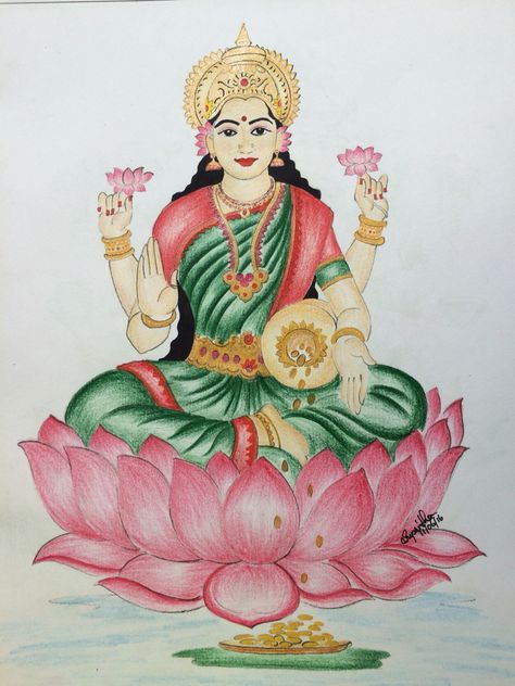 Lakshmi Lakshmi Line Art, Lakshmi Ji Rangoli Designs, Lakshmi Drawing Art, Lakshmi Mata Drawing, Lakshmi Ji Drawing, Laxmi Goddess Drawing, Maa Laxmi Drawing, Laxmi Ji Drawing, Lakshmi Rangoli Designs