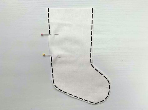 Mini Christmas stocking FREE pattern. Easy sewing tutorial. - SwanFamilyPatterns Christmas Stockings Diy Pattern Templates Free Printable, Christmas Stocking Template Free Pattern, Mini Christmas Stocking Pattern Free, Small Christmas Stocking Pattern Free, Mini Stocking Pattern, Stocking Pattern Free, Christmas Stocking Tutorial, Christmas Stockings Sewing, Stocking Tutorial