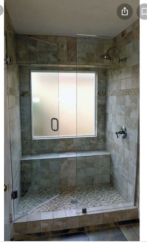 Two Head Shower Ideas, Shower Windows Ideas, Shower Window, Wc Decoration, Tub To Shower Conversion, Shower Conversion, Master Bath Shower, Window In Shower, Window Ideas