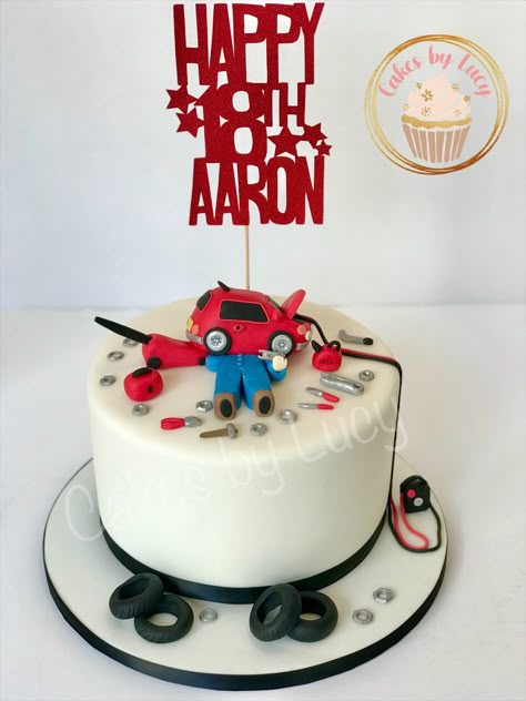 Automechanik Cake, Car Guy Cake, Car Mechanic Cake, Rođendanske Torte, Guy Cakes, Mechanic Cake, Cake For Dad, Auto Party, Cake For Him