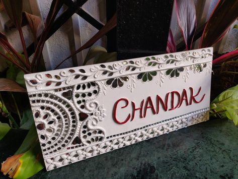 Nameplate with Lippan art ! #crafts2dio #lippanart #mudandmirror #workshop #nameplate Mandalas, Lip Pan Art Name Plate, Mud Mirror Name Plate, Lippan Art Nameplate Ideas, Name Plate Design With Clay, Lipan Art Mirror Work Name Plate, Lippan Art Welcome Board, Name Plate Lippan Art Ideas, Mud Mirror Art Name Plate