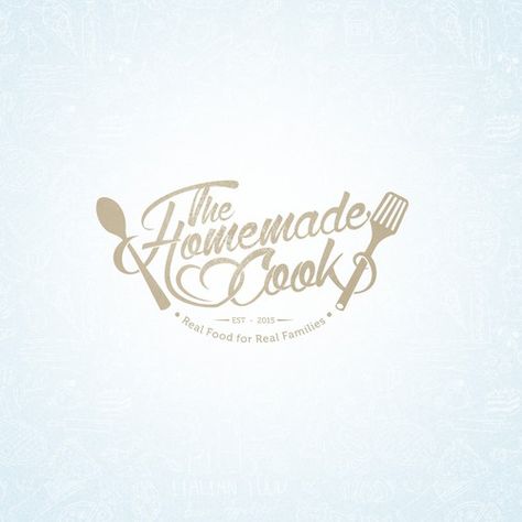 Logo Designs For Food Business, Cooking Logos Ideas, Food Page Logo, Logo Kuliner Design, Homemade Logo Design, Logo Design Food Kitchens, Food Logo Design Inspiration Creative, Cooking Blog Logo, Cooking Logo Ideas