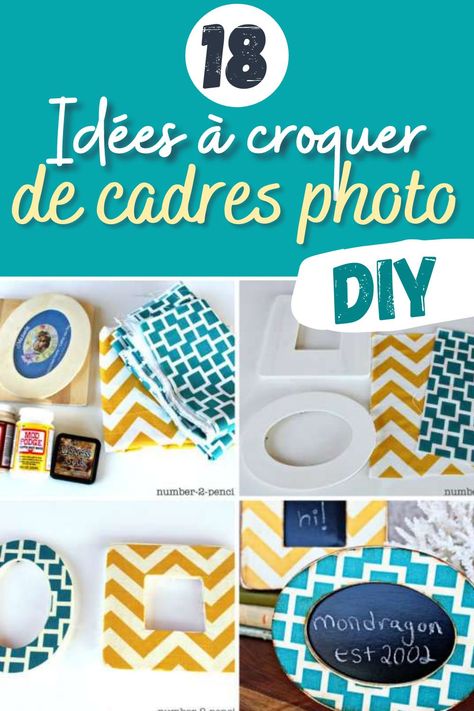 18 Idées à croquer de cadres photo DIY Diy Cadre Deco, Cadre Photo Diy, Cadre Photo Original, Cadre Diy, Photo Diy, Photo Deco, Diy Deco, Mobile Photos, Diy Photo