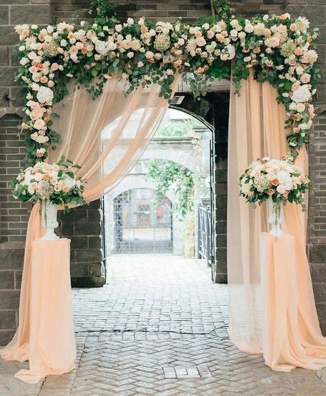 Wedding Arches Outdoors, Metal Wedding Arch, Wedding Entrance Decor, Wedding Entrance, Wedding Photo Booth, Ceremony Arch, Floral Arch, Ideal Wedding, Wedding Event Planning