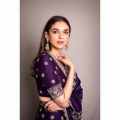 Couture, Haute Couture, Sari Pose, The Colour Purple, Heavy Saree, Aditi Rao Hydari, Aditi Rao, Traditional Indian Dress, Indian Saree Blouses Designs