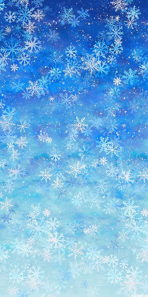 Snow Play - Playful Snowflakes Ombre - Azure Blue - DIGITAL Frozen Theme Background, Ice Pattern Design, Snow Background Aesthetic, Snow Background Wallpaper, Winter Bujo, Frozen Background, Snowflakes Background, Printable Wallpaper, Snowflake Wallpaper