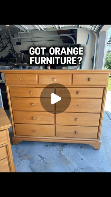 Lismore Lane |  Furniture Flips & DIY on Instagram: "Do you have the orange bedroom furniture from the 80’s and 90’s that was so popular? Don’t trash it, let’s fix it! When these pieces are solid wood it makes this process pretty easy. Simply strip (comment and I’ll send you the link to my go-to stripper), sand, paint wash and seal! I used my favorite color, Leatherwood, by @wiseowlpaint for this muted tan wash and it’s fabulous! ✨ Be sure to save and share this one for later ✨

Taking this orange stain off these pieces gave them a whole new look and feel! Much better if you ask me 😊

If you want to know more about what I used or how to do the tan wash to get this look comment WASH and I can send you details and links! 

#furnitureflip #diy #paintwash #furnitureflipper #howto" Tan Wash, Paint Wash, Tan Paint, Orange Furniture, Orange Bedroom, Chalk Paint Projects, Bedroom Orange, Lane Furniture, My Favorite Color