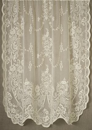 London Lace Traditional 1850 - 1900 - Specializing in the finest Scottish and Madras lace curtains and Traditional 1850 - 1900. Vintage Kitchen Curtains, White Lace Curtains, Vintage Lace Curtains, Lace Curtain Panels, Homemade Curtains, Nottingham Lace, French Curtains, Brown Curtains, Lace Curtain