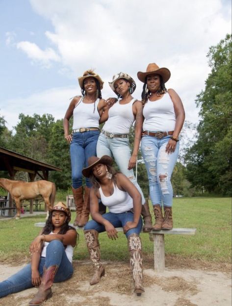 Meet The Only All-Black Female Rodeo Squad, The Cowgirls Of Color - Travel Noire All Black Cowgirl Outfit, Black Cowgirl Outfit, Cowgirl Outfits For Women, Cowgirl Photoshoot, Cowgirl Style Outfits, Black Cowboys, Cowgirl Outfit, Black Cowgirl, Breaking Barriers