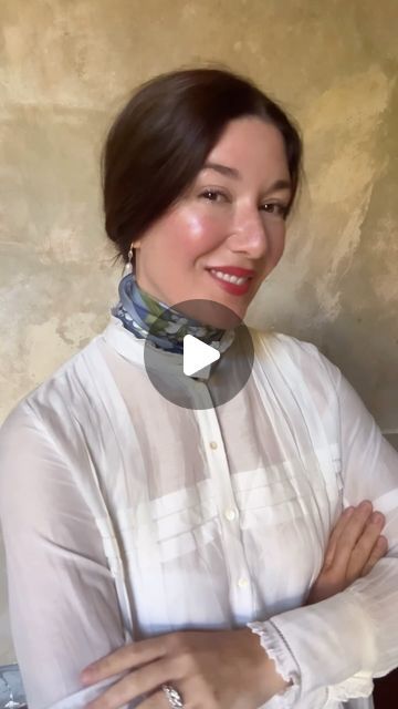 Jamie Beck on Instagram: "@fleursauvagedesign scarf | @thierrycolsonparis dress | @monicarichkosann earrings 

#jamiebeckscarftutorial #howtotieascarf #scarftutorial #scarftutorials #scarfstyle" Tying Square Scarves, Mors Scarf Ring How To Use, Scarf Tucked Into Belt, How To Tie A Thick Scarf Winter, Scarf Hacks Videos, Scarf Tying Tutorial, Scarf Tutorial, Scarf Tying, Scarf Styles