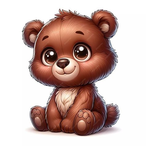 Premium Photo | Cute Baby Bear Cartoon Illustration Cartoon Bears Cute, Baby Bear Drawing, Bear Cartoon Images, Bear Cute Cartoon, Cute Bear Illustration, Woodland Animals Theme, Bear Vector, Bear Images, Bear Cute