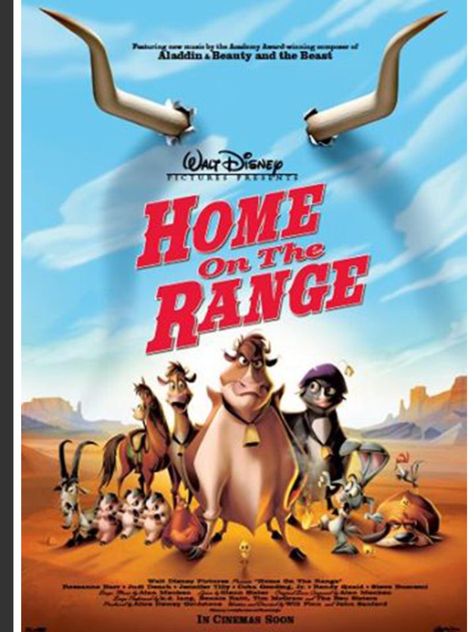 Disney Movie Poster - Home on the Range Pixar Animated Movies, Disney Poster, Walt Disney Movies, Animated Movie Posters, Disney Movie Posters, Animation Disney, Disney Animated Movies, Disney Pixar Movies, Film Anime