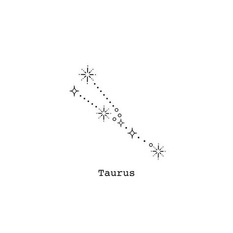 Taurus Star Constellation Tattoo, Taurus Stars, Taurus Tattoo Ideas, Star Constellation Tattoo, Scorpio Constellation Tattoos, Taurus Constellation Tattoo, Taurus Star Sign, Taurus Tattoo, Libra Virgo