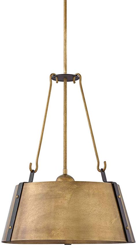 Amazon.com: Hinkley 3395RS Cartwright Chandelier, 3-Light 300 Total Watts, Rustic Brass: Gateway Three Light Pendant, Elegant Lighting, Modern Homes, Light Pendant, Lighting Solutions, Home Kitchen, Pendant Lighting, Bucket Bag, Modern House