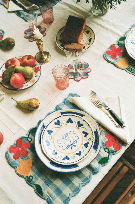 Shop — Willlemien Katie White, Pink Placemats, Contemporary Victorian, Contemporary Pottery, Room Paint Colors, Blue Pottery, Flower Plates, Pure Joy, Blue Plates