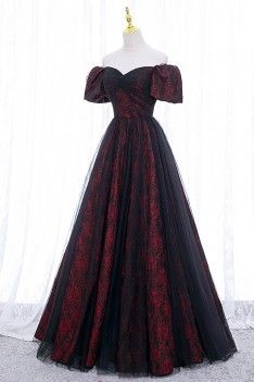 Off Shoulder Evening Dress, Large Dresses, Prom Dresses Elegant, Gala Events, Black Prom Dress, Black Prom, A Line Prom Dresses, فستان سهرة, Black Tulle