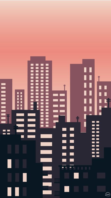 Building Silhouette Painting, Building City Drawing, City Buildings Illustration, Buildings Illustration Simple, City Pattern Design, Digital Art Cityscapes, Cityscape Drawing Simple, Simple City Scape Drawing, Cartoon City Wallpaper