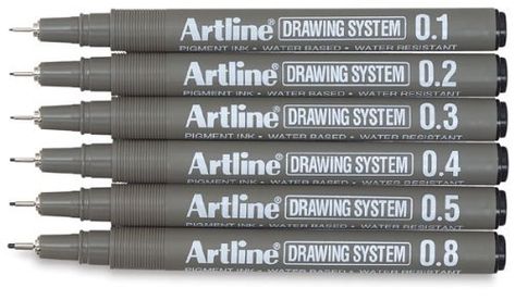 Artline Drawing Fineliner Pens, Drawing System, Set of 6 ... https://www.amazon.ca/dp/B00E3JPAF4/ref=cm_sw_r_pi_awdb_t1_x_.CHiEbSCD7SW8 Artline Drawing, Drawing Pens, Drawing Accessories, Fineliner Pens, Art Hub, Drawing Pen, Ink In Water, Art Line, Fine Pens