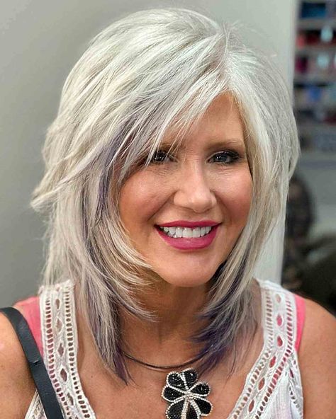 53 Heavily Layered Shag Haircut Ideas for The Ultimate Tousled Look Medium Shaggy Hairstyles, Thick Coarse Hair, Shag Hairstyles, Haircuts For Medium Hair, Coarse Hair, Haircut For Older Women, Hairstyles Over 50, Haircut For Thick Hair, Long Layered Hair