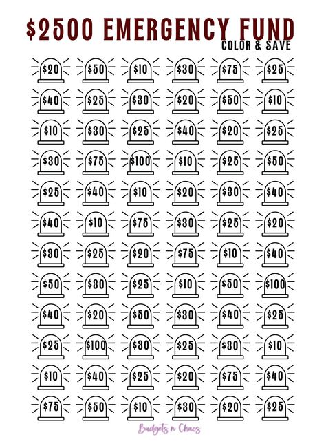 Everyone needs an Emergency Fund, why not let this E Fund Savings Tracker help you get started?  Just color in the icon as you save the designated amount each week (or whenever you feel like stuffing your cash envelope).  The BEST part is YOU are in control of the amount you want to save each week OR you can request us to surprise you with the number of icons, denomination & goal amount  The choice is yours! Just let us know in the personalization area.   But don't sleep on this Savings Challenge, order it today and start saving for those emergencies we all seem to have when we least expect it.  This Challenge makes savings easy and fun! This Challenge comes in 8x10, A5, or A6 and can be laminated or not. Just make your selection in the drop-down. Envelopes are also an option in the drop-d 2500 Money Saving Challenge, Savings Planner Printables, 200 Envelope Savings Challenge, Saving Challenge Weekly, 5 Challenge Savings, Cute Savings Challenge, House Saving Challenge, Cash Envelope Saving Challenge, 1500 Savings Challenge