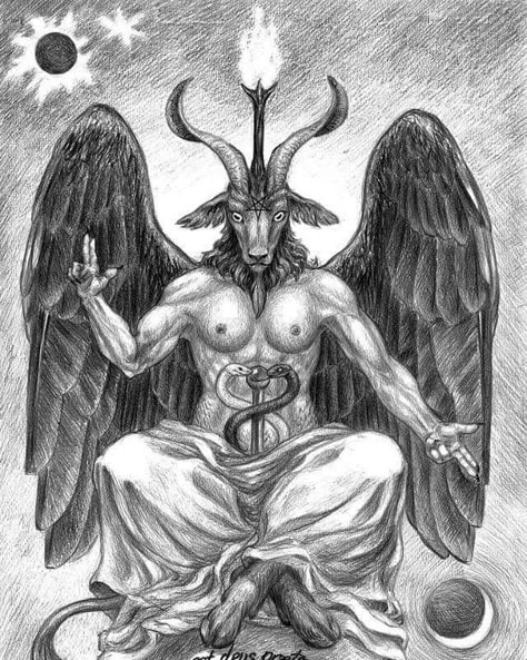 Baphomet Tattoo, Occult Art, Demon Art, Dark Art, Black Metal, Tattoo Ideas, Witch, Deviantart, Angel