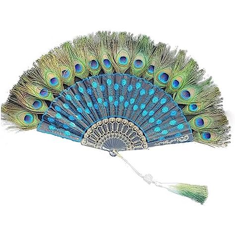 Nut Gifts, Hand Fan Design, Dancing Props, Peacock Feather Fan, Feather Hand Fan, Japanese Folding Fan, Peacock Fan, Embroidery Chinese, Fan Japanese