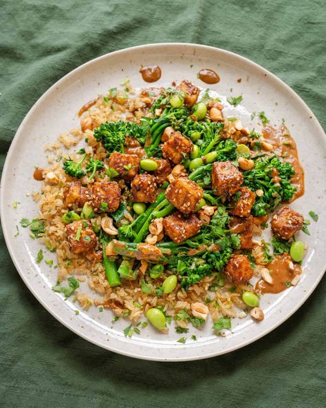 Baked tofu is coated in an outrageously tasty Southeast Asian peanut sauce, then baked until caramelized. This is how tofu should taste! Baked Peanut Tofu, Tofu Preparation, Fiber Fueled, Asian Peanut Sauce, Indian Vegetables, Peanut Tofu, Rainbow Plant Life, Butter Potatoes, 2024 Recipes