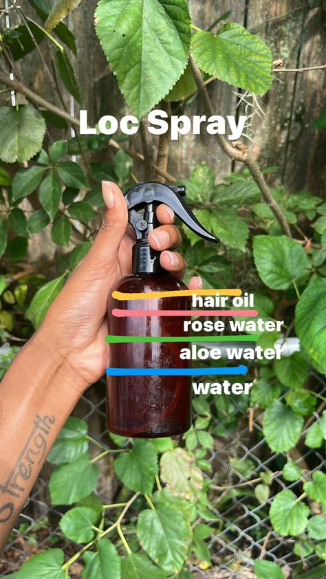 Hydrating Loc Spray, How To Do Your Own Locs, Marley Twist Over Locs Dreads, Loc Spray Recipe, Loc Oil Recipe, Locs Growth Tips, Loc Products Natural Hair Care, How To Keep Locs Moisturized, Hydrating Locs