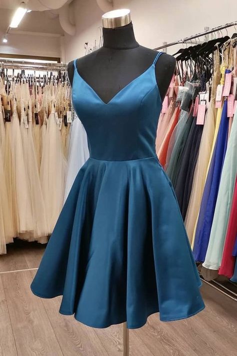 Spaghetti Straps A-line Homecoming Dresses Short Graduation Dresses for Teens Short Cocktail Dress,GD422 on Storenvy Hoco 2022, Simple Evening Dress, Hoco Inspo, Short Bridesmaid Dress, Simple Homecoming Dresses, Short Graduation Dresses, Designer Board, Year 8, London Style