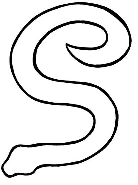 1 Snake Template, Reptiles Preschool, Snake Outline, Reptile Crafts, Snake Crafts, Snake Coloring Pages, Letter A Crafts, Page Ideas, Preschool Fun