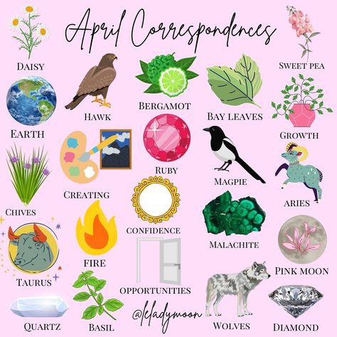 Awaken Your Inner Magic💎🌙 on Instagram: “Happy April, witches! 🌼 I posted the Planetary Forecast Calendar, Moon Phase Calendar & Moon and Mood Tracker printables for the month on…” Nature, April Correspondences, Moon Phase Calendar, Happy April, Magic Day, Witch Magic, Pink Moon, Witchy Vibes, Believe In Magic