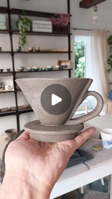 karo&auguste/handmade ceramics on Instagram: "This is a little insight how I make my coffee drippers. ⠀ The good thing about lying in bed sick is that I have lots of time to make reels, so enjoy 😊 If you have questions, leave them in the comments! ⠀ ⠀ /⠀ ⠀ Ein kurzer Einblick wie ich meine Kaffeefilter fertige.⠀ Das Gute am krank im Bett liegen ist ja, dass ich viel Zeit habe, Reels zusammenzuschneiden. Viel Freude damit 😊 Wenn ihr Fragen habt, lasst sie mir in den Kommentaren da.⠀ ⠀ ⠀ ⠀ ⠀ ⠀ ⠀ ⠀ ⠀ ⠀ ⠀ ⠀ ⠀ #coffeelover #coffeedripper #potteryclass #töpferkurs #ceramicsvideos #handmadeceramics #coffeecups #coffeemugs #modernceramics #schönedinge #handmadepottery #ceramiclicious #muglove #muglife #potteryforall #coffeepeople #handgefertigt #handbuilt #filterkaffee #handbuiltpottery #mugsofi Hand Building Clay Ideas, How To Make Ceramic, Pottery Cafe, Ceramics Glaze, Pottery Tableware, Ceramic Cafe, Ceramics Pottery Bowls, Lying In Bed, Diy Pottery Painting