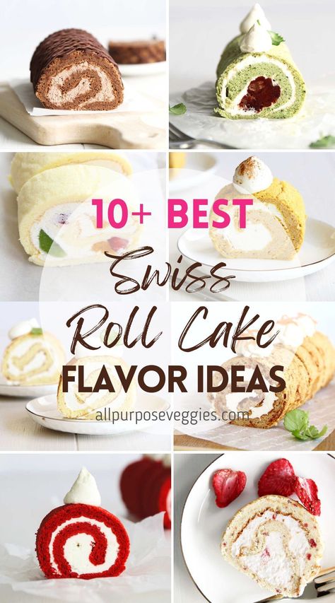 Here's a cozy corner on my blog that explores all the different flavors of Roll Cakes -- including Swiss Rolls & Japanese Roll Cakes -- with over 10 delicious recipes that are all about deliciousness. From the beloved vanilla and chocolate to East Asian favorites like Matcha, I made this list to celebrate the variety and convince you all that these cakes are just a canvas for your culinary imagination! These roll cakes also just happen to be gluten-free #swissrollcake #rollcake #glutenfreebaking Cake Roll Flavors, Swiss Roll Flavors, Vegan Roll Cake, Swiss Rolls Recipe, Cake Rolls Recipes, Japanese Swiss Roll, Gluten Free Swiss Roll, Japanese Cake Roll, Easy Roll Cake