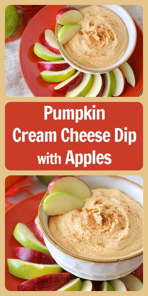 Today's Pumpkin Cream Cheese Dip with Apples is the perfect appetizer, side, or dessert for gatherings, events, and family dinner! For this recipe you will need cream cheese, greek yogurt, pumpkin puree, sugar, cinnamon, and apples. It doesn't get any easier! || cookingwithruthie.com #pumpkinrecipe #autumnrecipe #pumpkindip #pumpkindip #appetizer #fallrecipe Hamburger Cheese Dips, Greek Yogurt Pumpkin, Pumpkin Cream Cheese Dip, Cream Cheese Dip, Pumpkin Dip, Delicious Dips Recipes, Pumpkin Cream Cheese, Cream Cheese Dips, Pumpkin Cream Cheeses